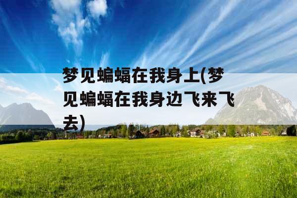 梦见蝙蝠在我身上(梦见蝙蝠在我身边飞来飞去)