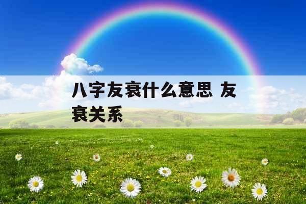 八字友衰什么意思 友衰关系