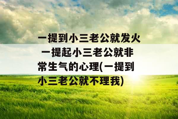 一提到小三老公就发火 一提起小三老公就非常生气的心理(一提到小三老公就不理我)