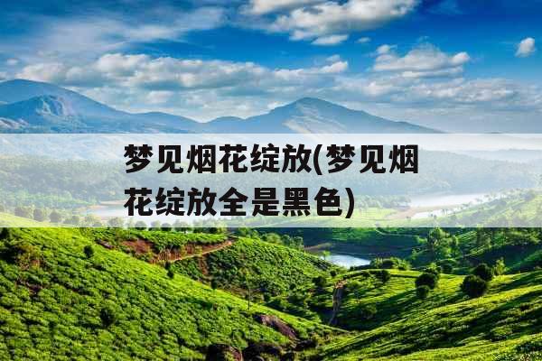 梦见烟花绽放(梦见烟花绽放全是黑色)