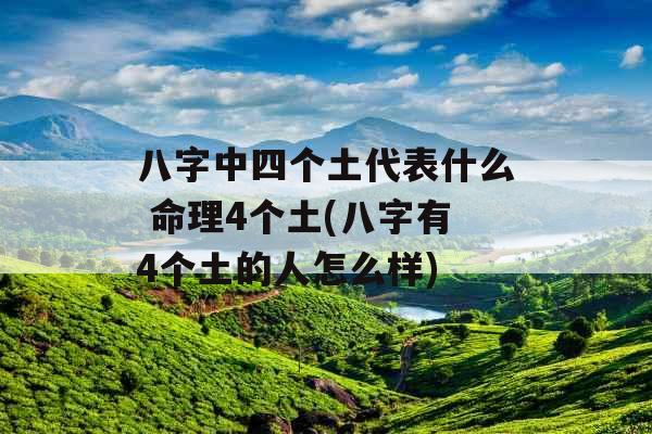 八字中四个土代表什么 命理4个土(八字有4个土的人怎么样)