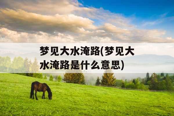 梦见大水淹路(梦见大水淹路是什么意思) 梦见大水淹路(梦见大水淹路是什么意思)