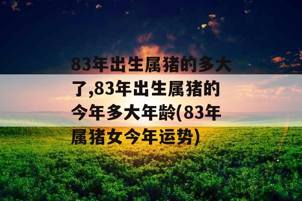 83年出生属猪的多大了,83年出生属猪的今年多大年龄(83年属猪女今年运势) 83年出生属猪的多大了,83年出生属猪的今年多大年龄(83年属猪女今年运势)