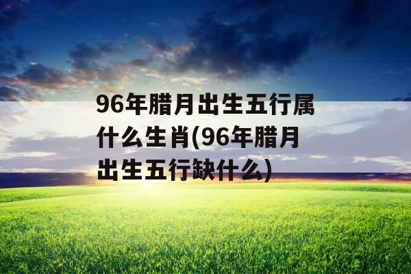 96年腊月出生五行属什么生肖(96年腊月出生五行缺什么)