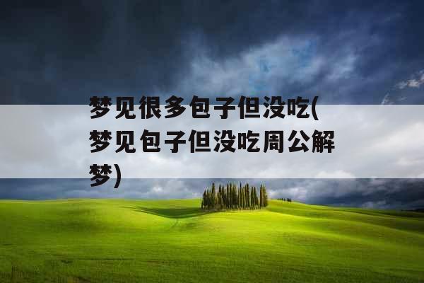 梦见很多包子但没吃(梦见包子但没吃周公解梦)