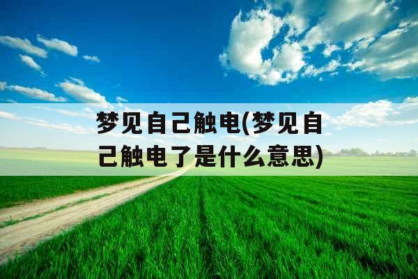 梦见自己触电(梦见自己触电了是什么意思)