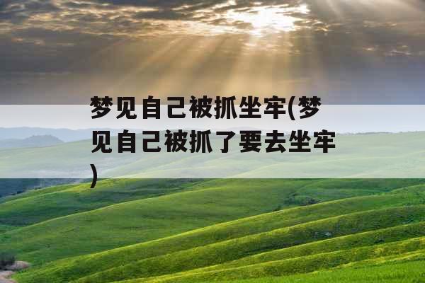 梦见自己被抓坐牢(梦见自己被抓了要去坐牢)