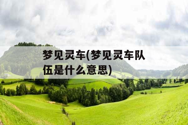 梦见灵车(梦见灵车队伍是什么意思)