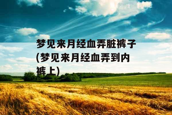 梦见来月经血弄脏裤子(梦见来月经血弄到内裤上)