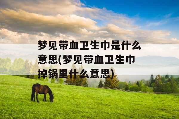 梦见带血卫生巾是什么意思(梦见带血卫生巾掉锅里什么意思) 梦见带血卫生巾是什么意思(梦见带血卫生巾掉锅里什么意思)