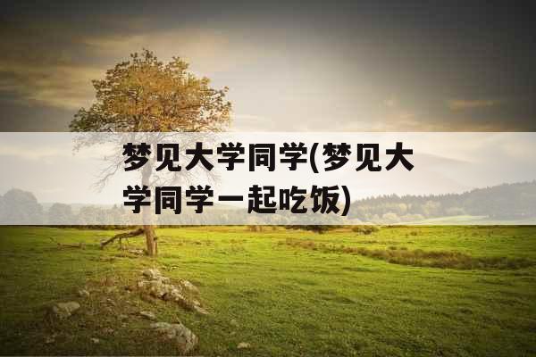 梦见大学同学(梦见大学同学一起吃饭)