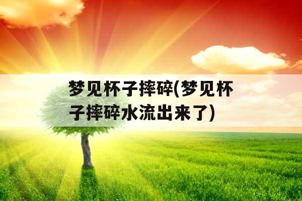梦见杯子摔碎(梦见杯子摔碎水流出来了) 梦见杯子摔碎(梦见杯子摔碎水流出来了)
