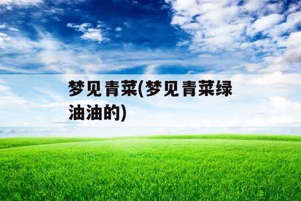 梦见青菜(梦见青菜绿油油的)