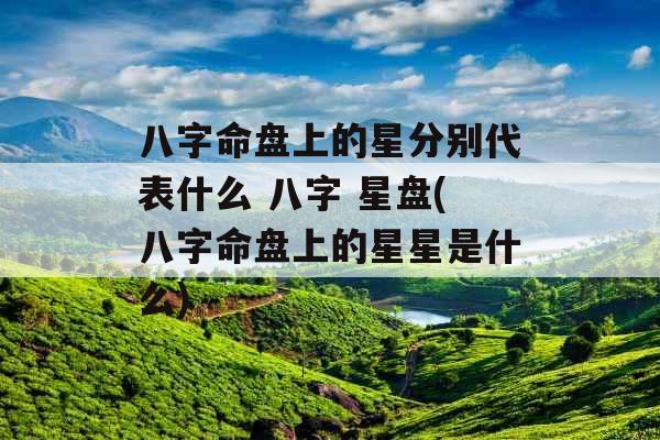 八字命盘上的星分别代表什么 八字 星盘(八字命盘上的星星是什么) 八字命盘上的星分别代表什么 八字 星盘(八字命盘上的星星是什么)