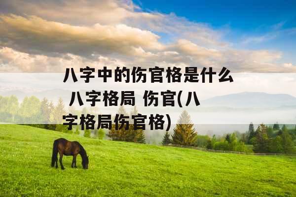 八字中的伤官格是什么 八字格局 伤官(八字格局伤官格) 八字中的伤官格是什么 八字格局 伤官(八字格局伤官格)