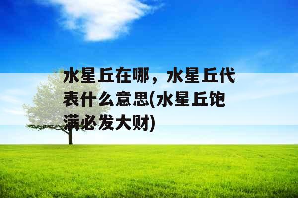 水星丘在哪，水星丘代表什么意思(水星丘饱满必发大财)