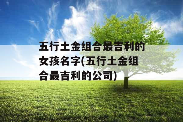 五行土金组合最吉利的女孩名字(五行土金组合最吉利的公司) 五行土金组合最吉利的女孩名字(五行土金组合最吉利的公司)
