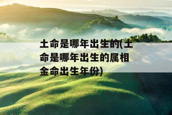 土命是哪年出生的(土命是哪年出生的属相 金命出生年份)