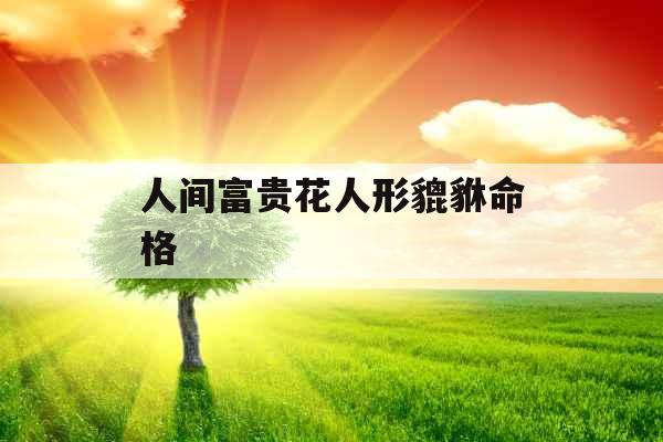 人间富贵花人形貔貅命格 人间富贵花人形貔貅命格