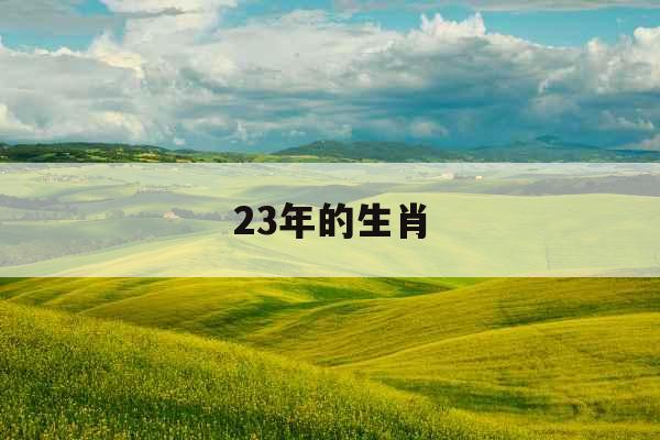 23年的生肖 23年的生肖