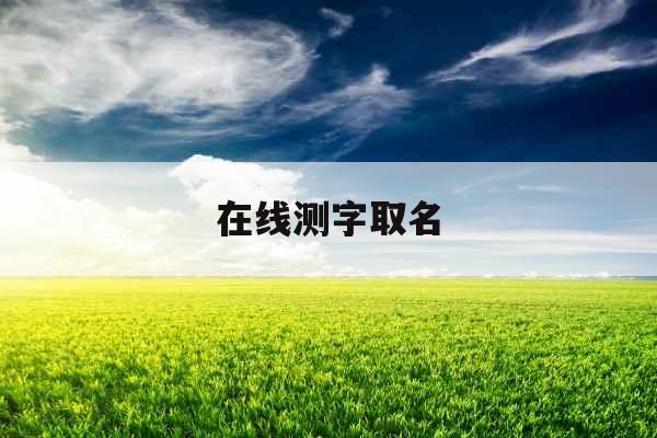 在线测字取名