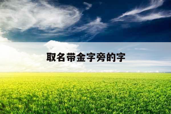 取名带金字旁的字 取名带金字旁的字