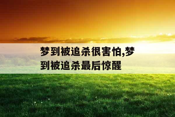 梦到被追杀很害怕,梦到被追杀最后惊醒