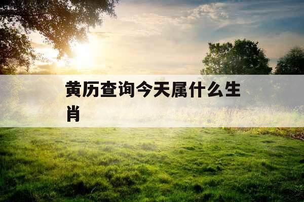 黄历查询今天属什么生肖