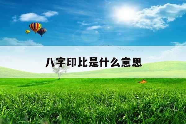 八字印比是什么意思