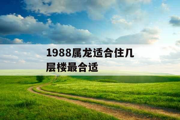 1988属龙适合住几层楼最合适