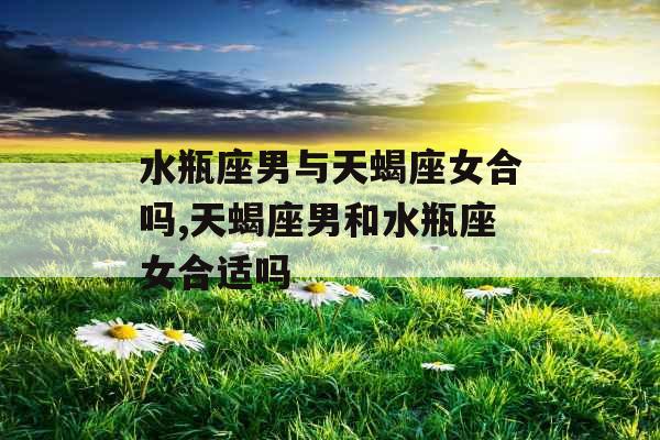 水瓶座男与天蝎座女合吗,天蝎座男和水瓶座女合适吗