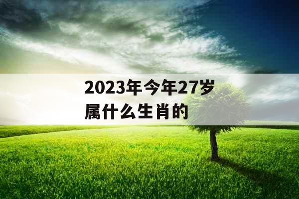 2023年今年27岁属什么生肖的