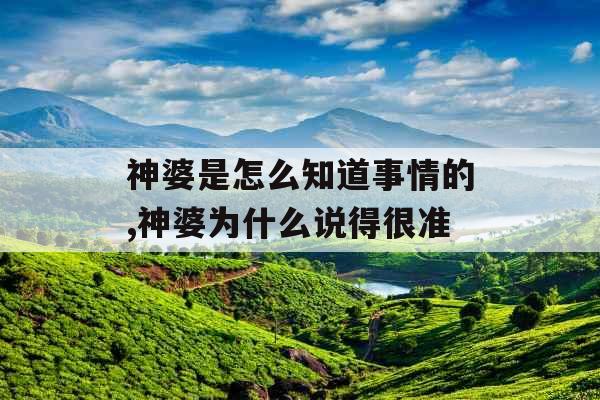 神婆是怎么知道事情的,神婆为什么说得很准