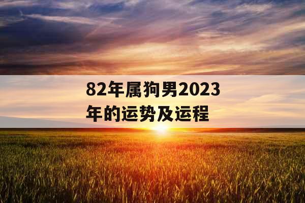 82年属狗男2023年的运势及运程