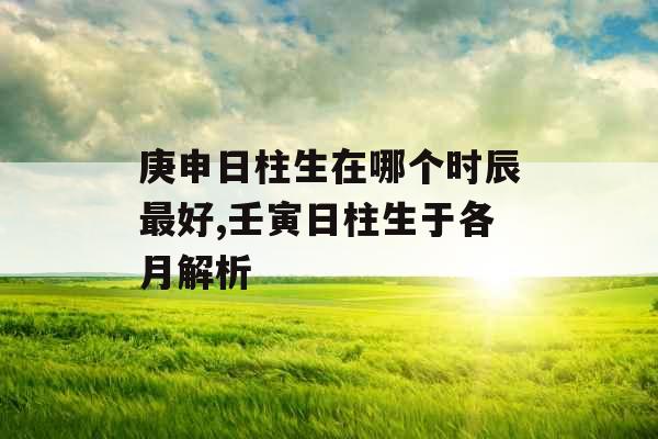 庚申日柱生在哪个时辰最好,壬寅日柱生于各月解析
