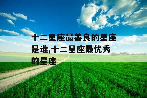 十二星座最善良的星座是谁,十二星座最优秀的星座