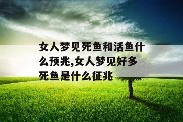 女人梦见死鱼和活鱼什么预兆,女人梦见好多死鱼是什么征兆
