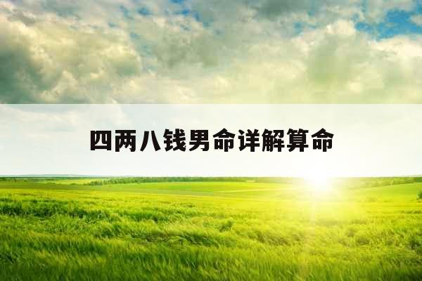 四两八钱男命详解算命
