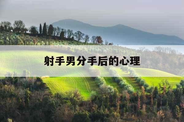射手男分手后的心理