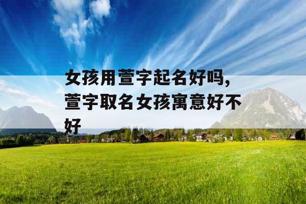 女孩用萱字起名好吗,萱字取名女孩寓意好不好