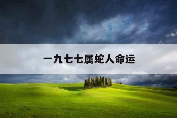 一九七七属蛇人命运