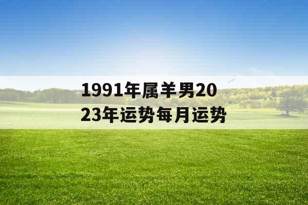 1991年属羊男2023年运势每月运势