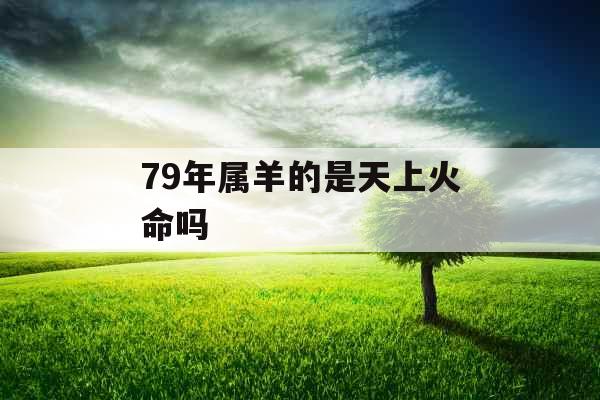 79年属羊的是天上火命吗 79年属羊的是天上火命吗