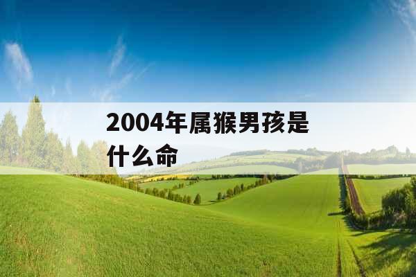 2004年属猴男孩是什么命