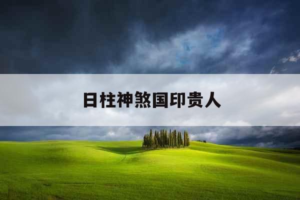 日柱神煞国印贵人
