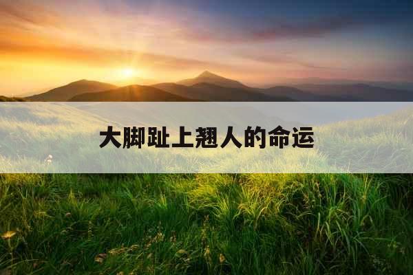 大脚趾上翘人的命运 大脚趾上翘人的命运