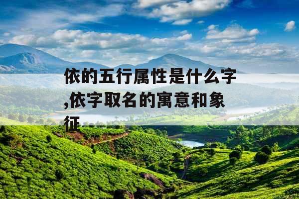 依的五行属性是什么字,依字取名的寓意和象征