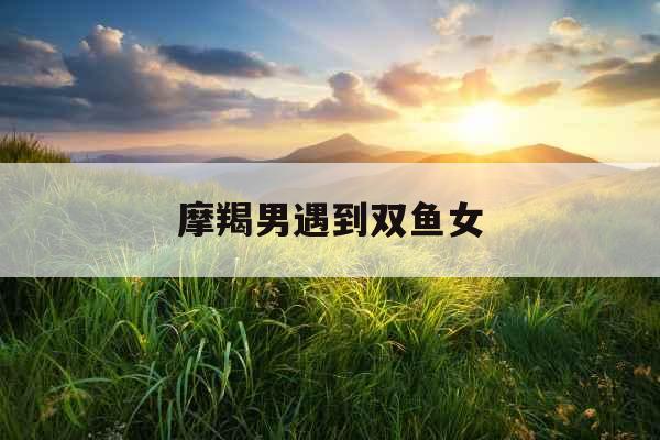 摩羯男遇到双鱼女