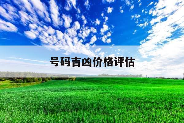 号码吉凶价格评估 号码吉凶价格评估