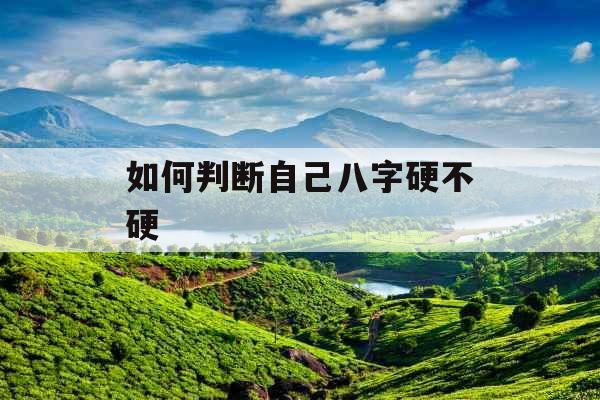 如何判断自己八字硬不硬